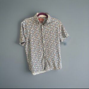 Report Collection Mens Floral Button Up Shirt NWOT Hyper Stretch